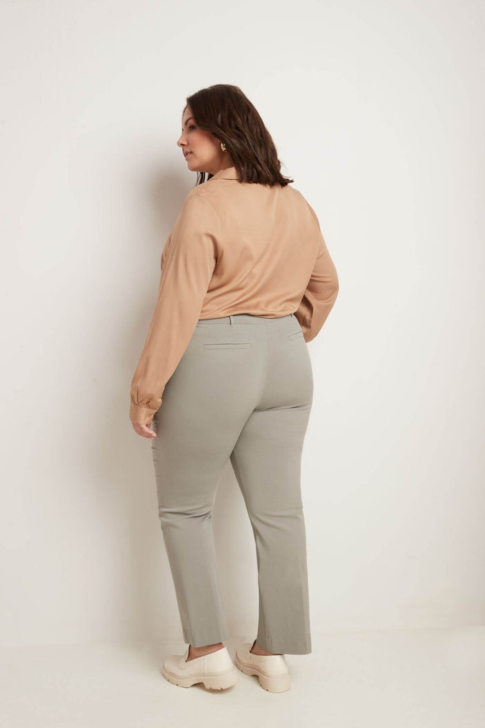 Rekucci Curvy Pull-on Barely Bootcut Classic Pants Silver