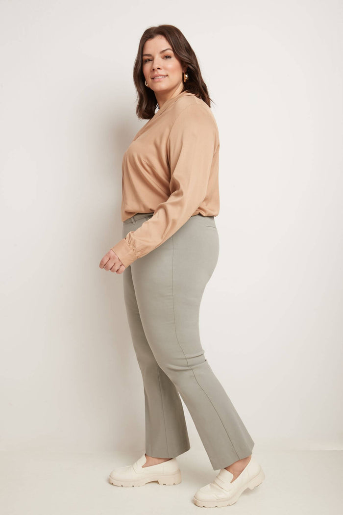 rekucci Curvy Pull-on Barely Bootcut Classic Pants silver