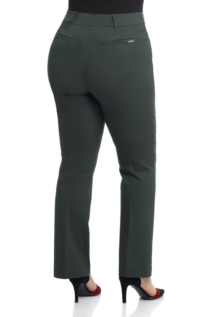 Rekucci Curvy Pull-on Barely Bootcut Classic Pants Spruce