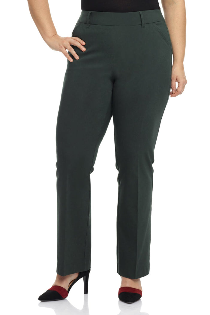 rekucci Curvy Pull-on Barely Bootcut Classic Pants spruce