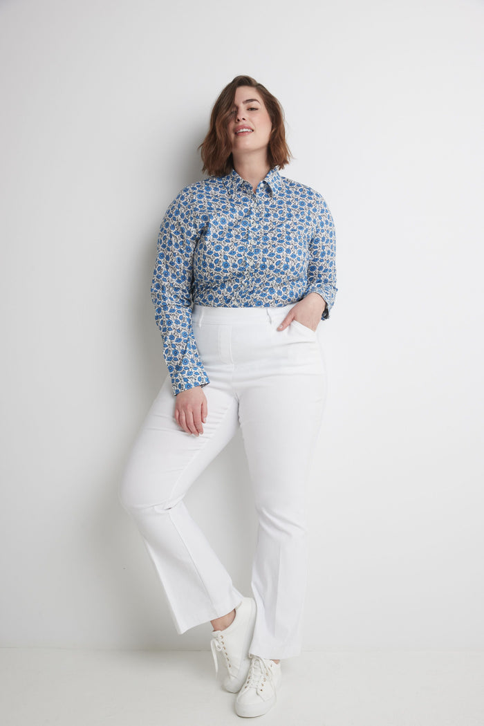 Rekucci Curvy Pull-on Barely Bootcut Classic Pants White