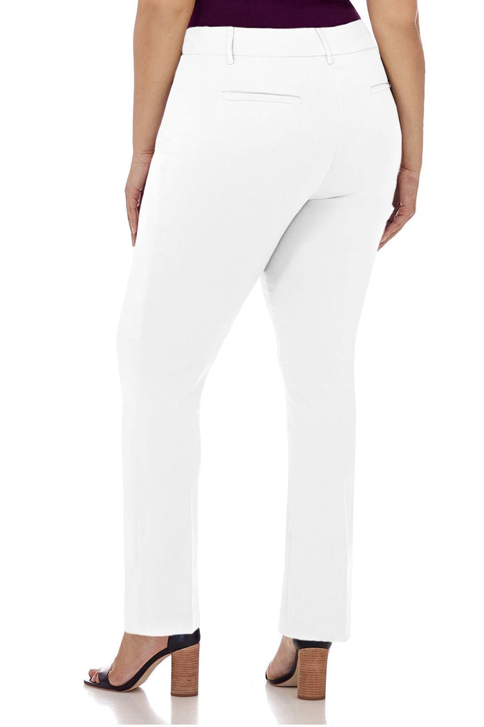 Rekucci Curvy Pull-on Tummy Control Pants With Real Pockets White