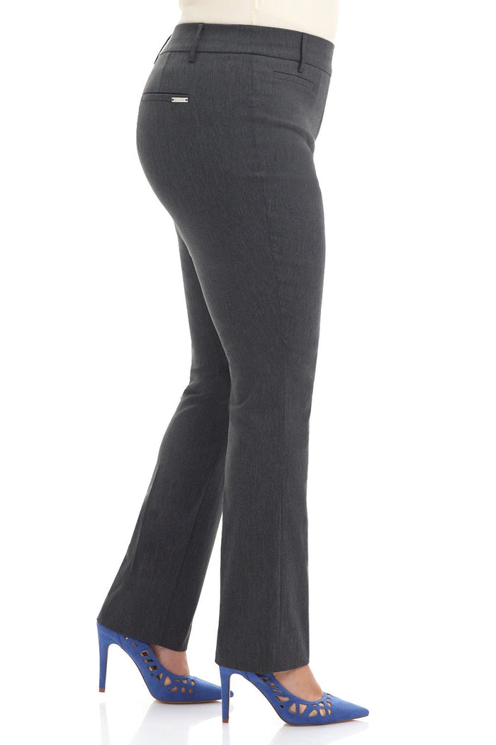 Rekucci Curvy Pull-on Tummy Control Pants With Real Pockets Dk-charcoal