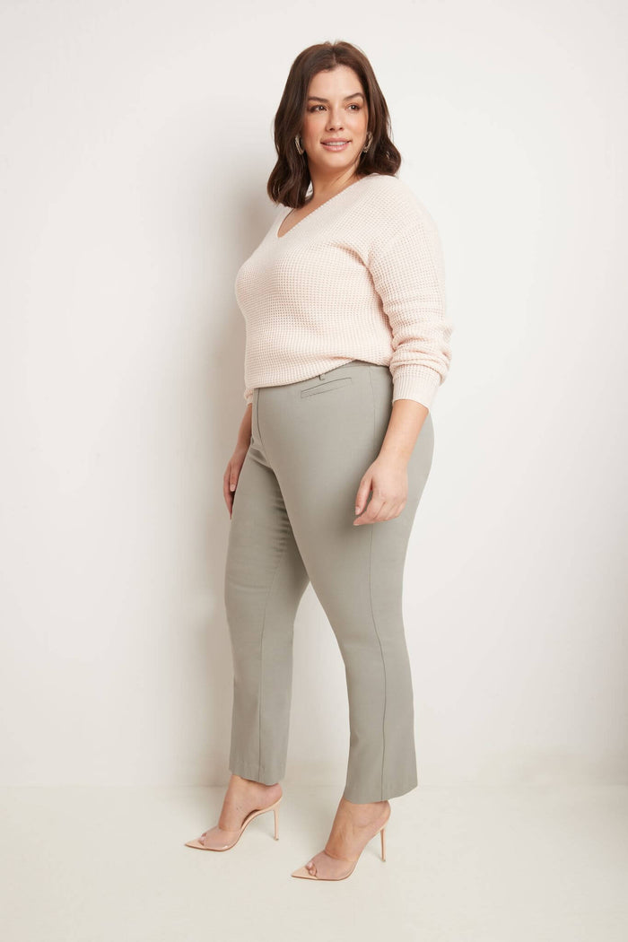 Rekucci Curvy Pull-on Tummy Control Pants With Real Pockets Silver