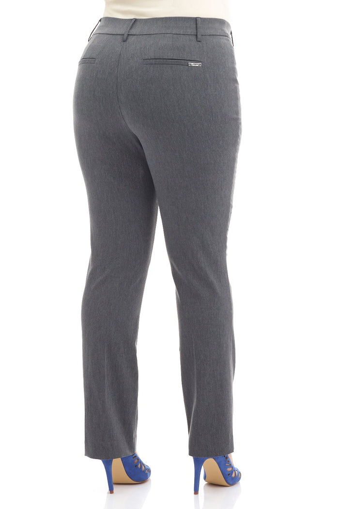 Rekucci Curvy Pull-on Tummy Control Pants With Real Pockets Charcoal