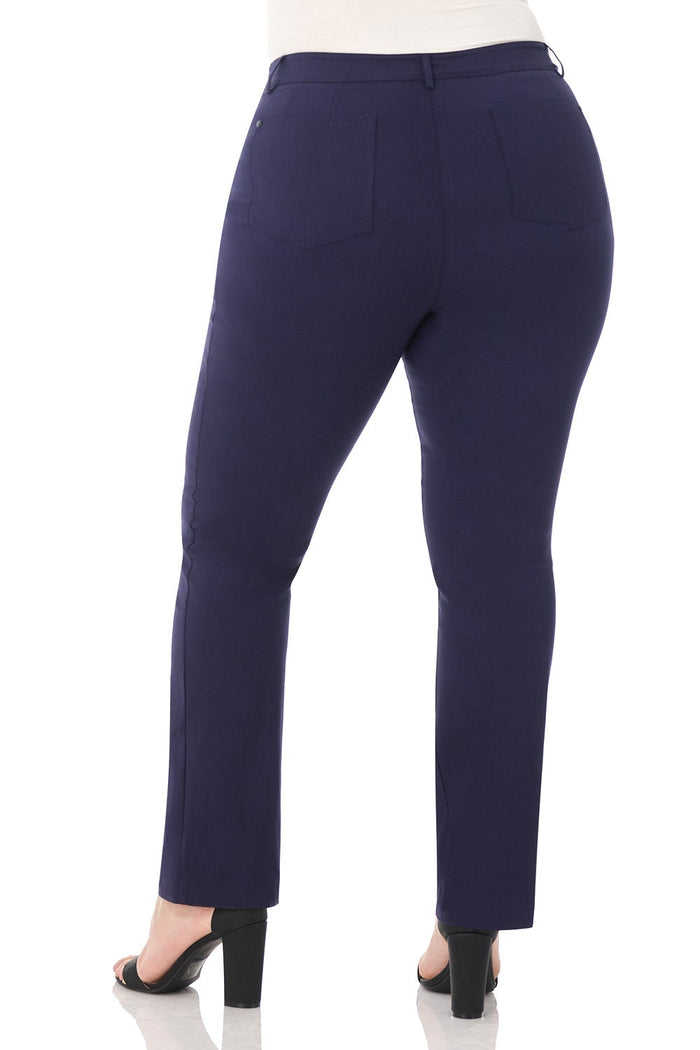 Rekucci Curvy Tummy Control Pants With 5 Pockets Navy