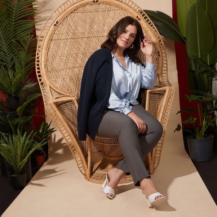 Rekucci Curvy Tummy Control Straight Leg Pants Graphite