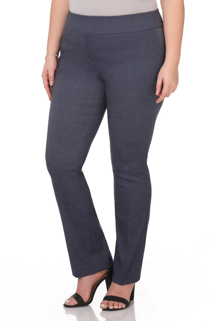 rekucci Curvy Tummy Control Straight Leg Pants indigo