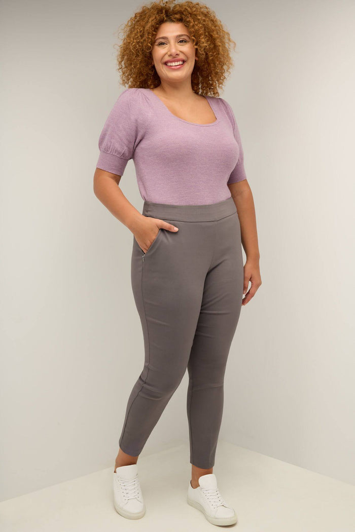 rekucci Curvy Tummy Control Work Pants with Real Pockets graphite