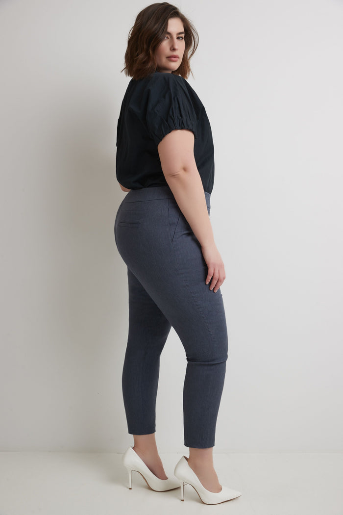 Rekucci Curvy Tummy Control Work Pants With Real Pockets Indigo