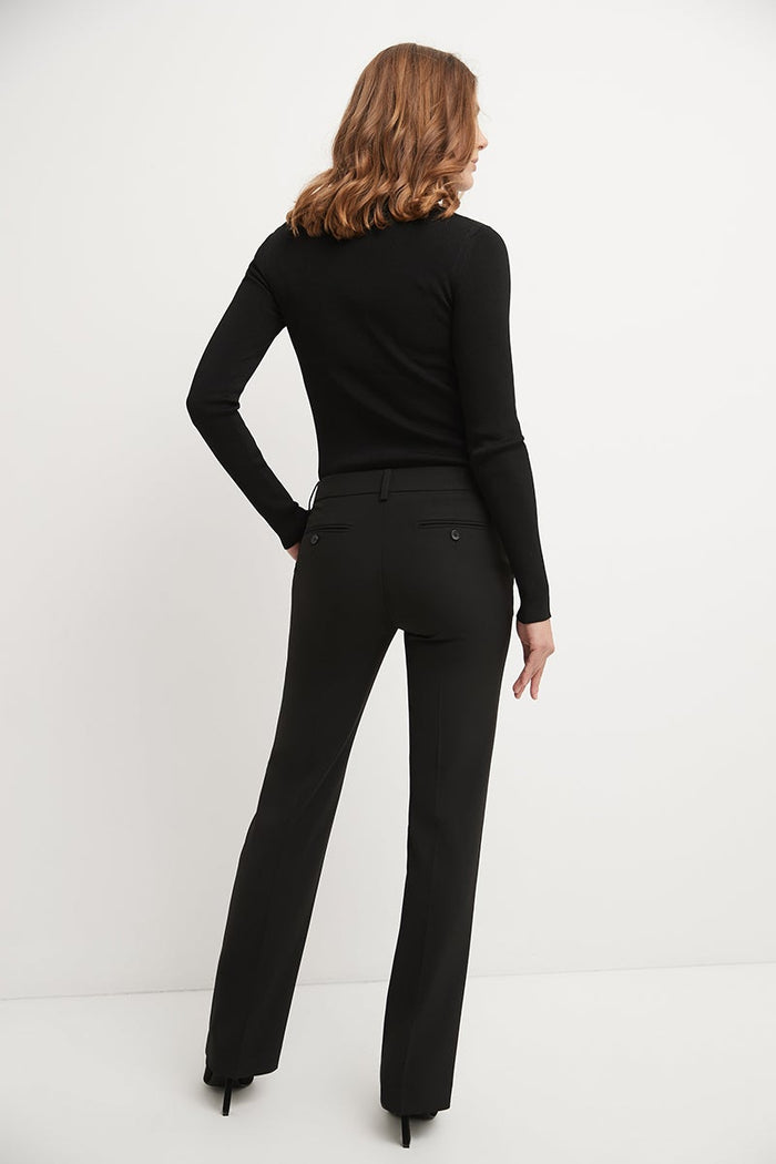 Rekucci Easy Care Straight Leg Trouser Dress Pants Black