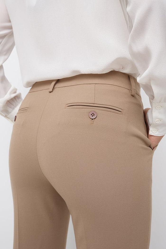 Rekucci Easy Care Straight Leg Trouser Dress Pants Camel
