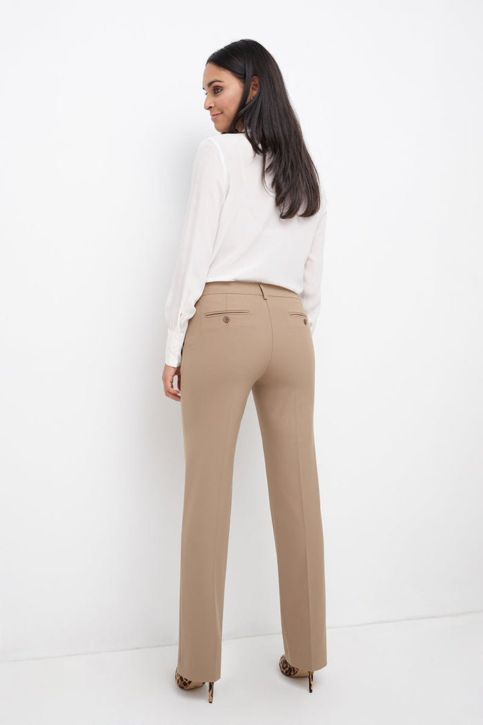 Rekucci Easy Care Straight Leg Trouser Dress Pants Camel