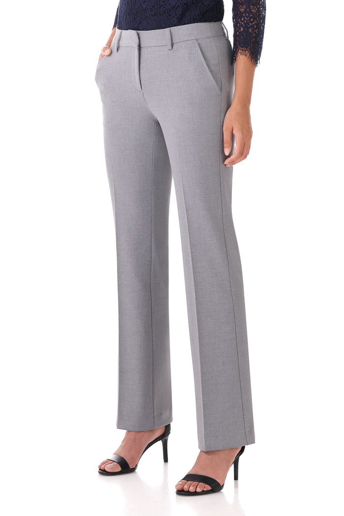 rekucci Easy care straight leg trouser dress pants charcoal