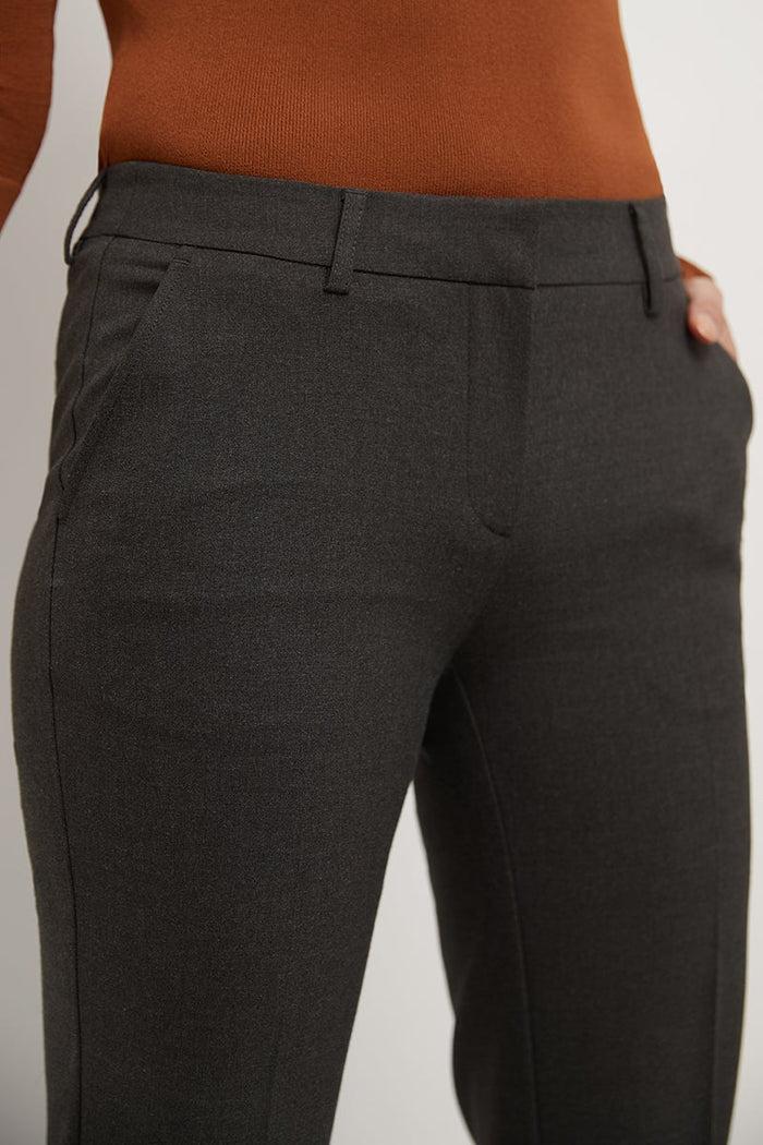 Rekucci Easy Care Straight Leg Trouser Dress Pants Dk-charcoal