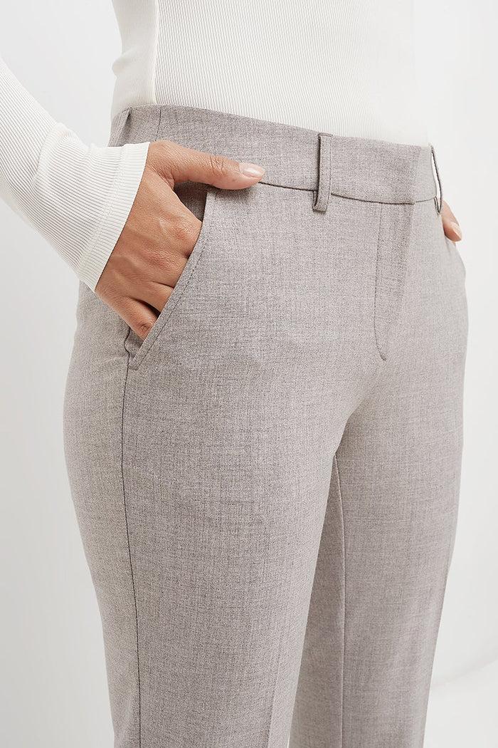Rekucci Easy Care Straight Leg Trouser Dress Pants Fog