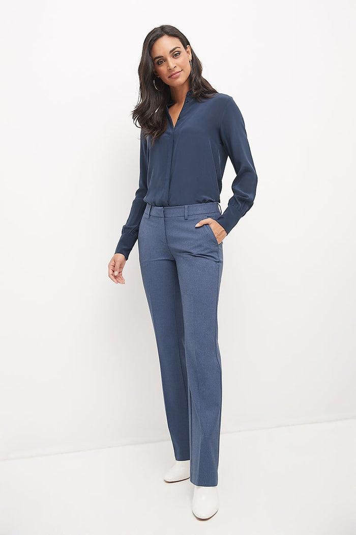 Rekucci Easy Care Straight Leg Trouser Dress Pants Indigo