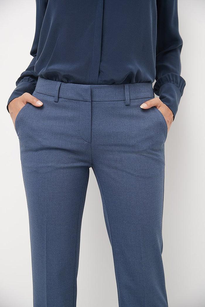 rekucci Easy care straight leg trouser dress pants indigo