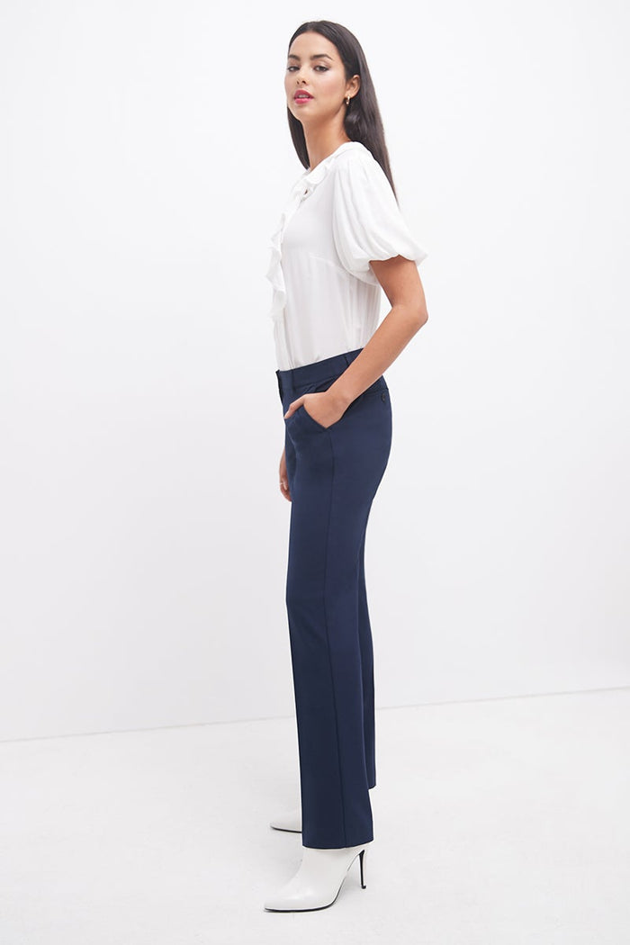 Rekucci Easy Care Straight Leg Trouser Dress Pants Navy