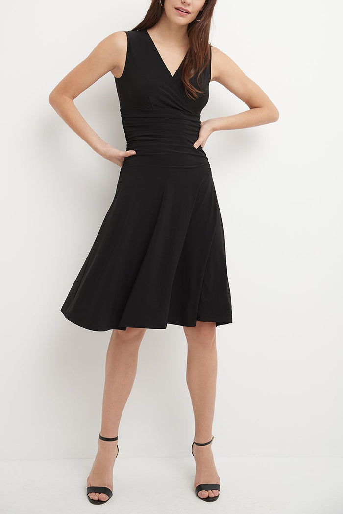 rekucci Form-Fitting Sleeveless Dress with Tummy Control black