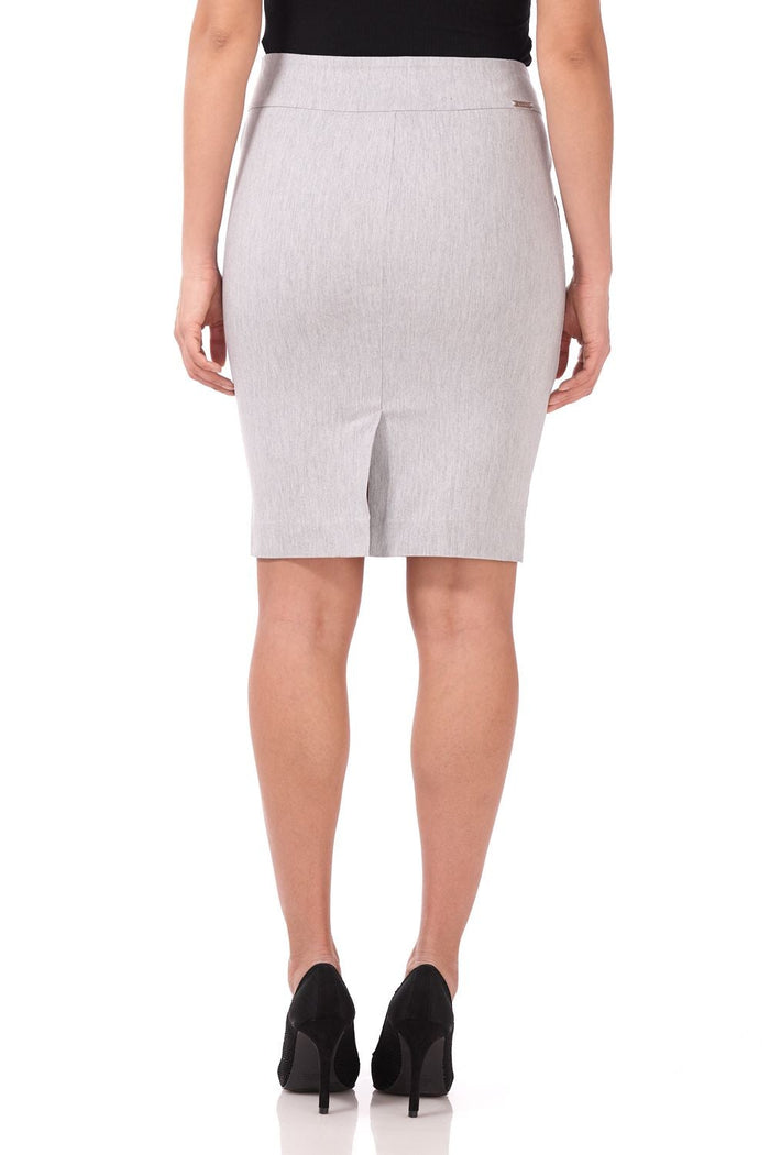 Rekucci Midi Pencil Skirt With Pull-on Style Design Platinum-mix