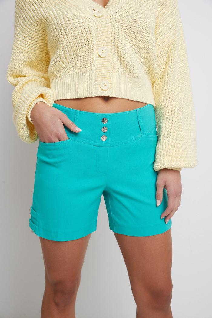 Rekucci Pull-on 5” Classic Shorts With Real Pockets Aqua
