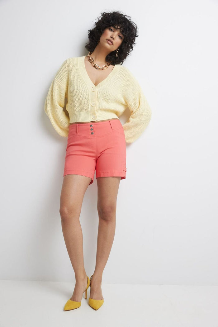 Rekucci Pull-on 5” Classic Shorts With Real Pockets Coral