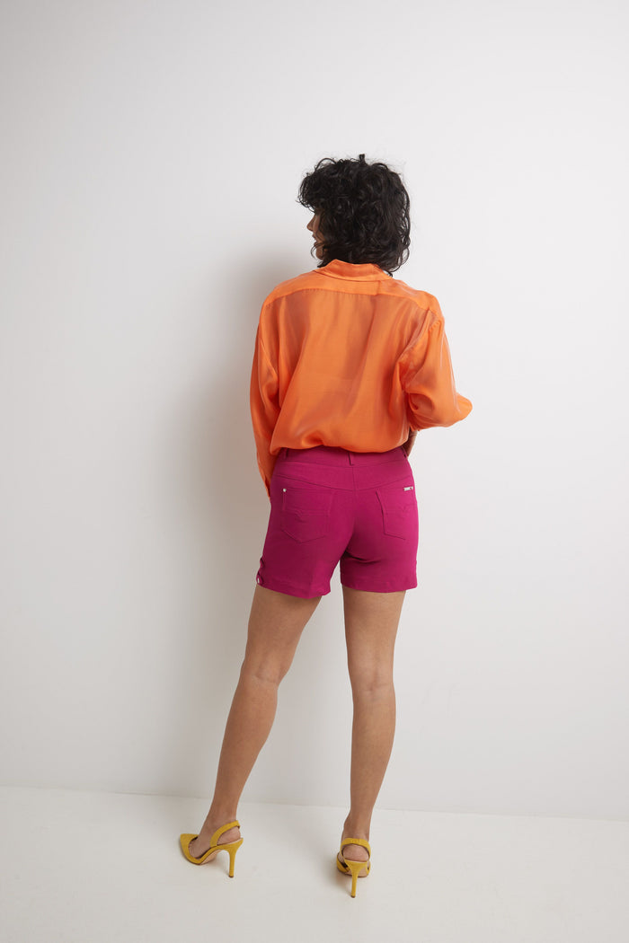 Rekucci Pull-on 5” Classic Shorts With Real Pockets Fuchsia