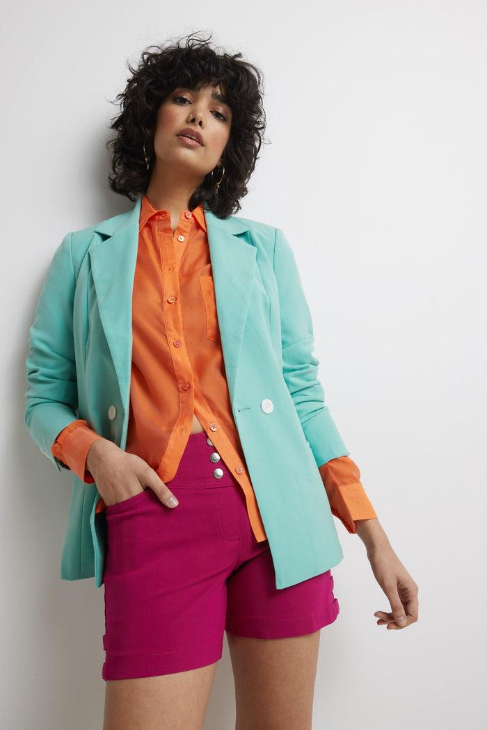 rekucci Pull-on 5” Classic Shorts with Real Pockets fuchsia