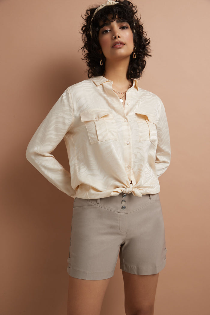 rekucci Pull-on 5” Classic Shorts with Real Pockets khaki