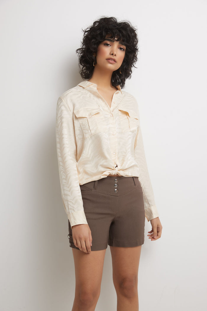 rekucci Pull-on 5” Classic Shorts with Real Pockets mocha