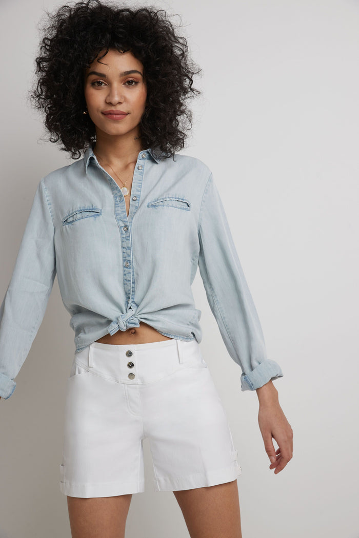 Rekucci Pull-on 5” Classic Shorts With Real Pockets White