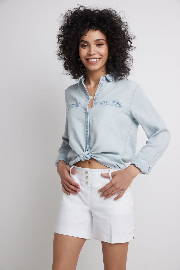 Rekucci Pull-on 5” Classic Shorts With Real Pockets White