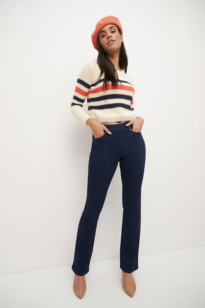 Rekucci Pull-on Bootcut Jeans With Real Pockets Ink-rinse