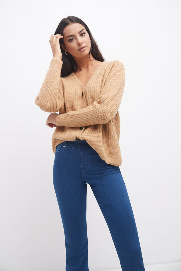 Rekucci Pull-on Bootcut Jeans With Real Pockets Malibu-solid