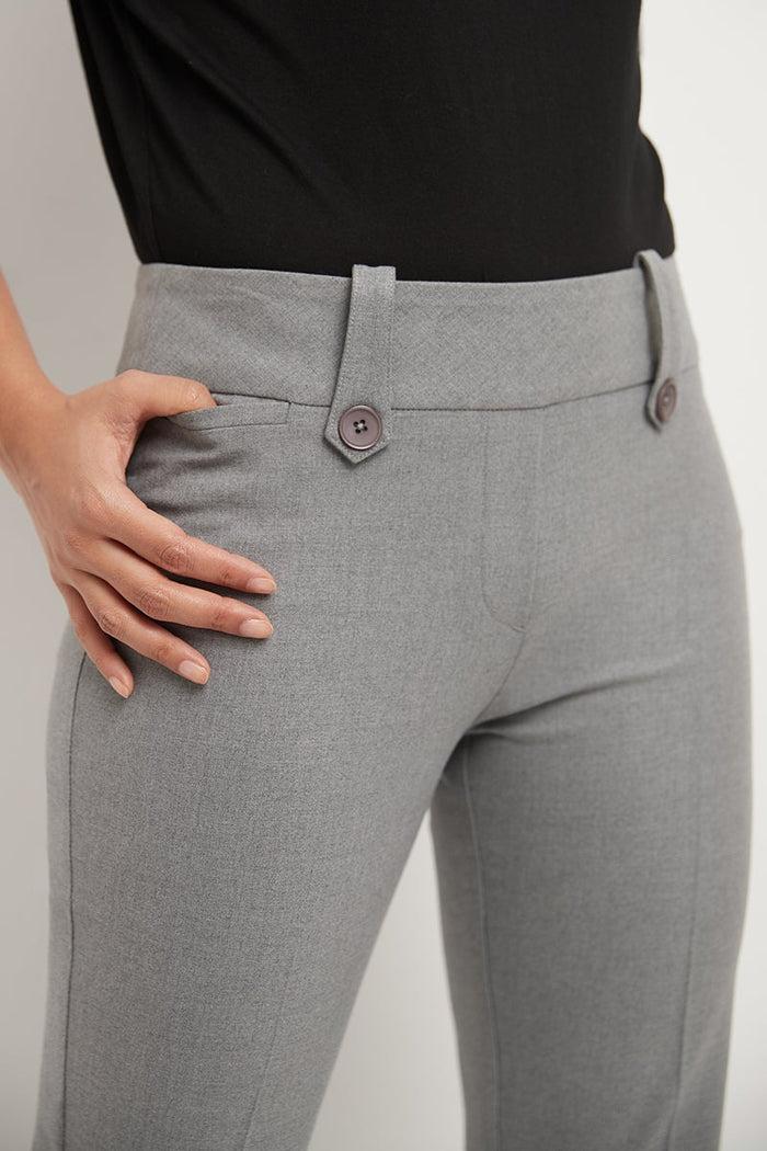 Rekucci Pull-on Bootcut Trousers With Belt Loops & Tummy Control Charcoal