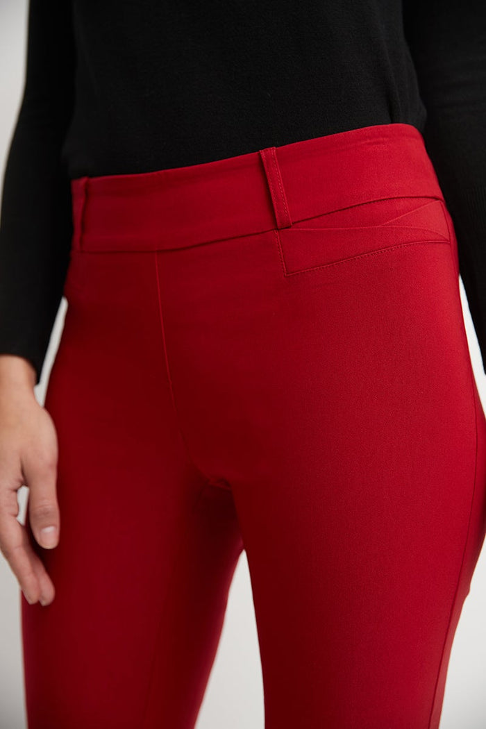 Rekucci Barely Bootcut Pants With Fake Pockets Red