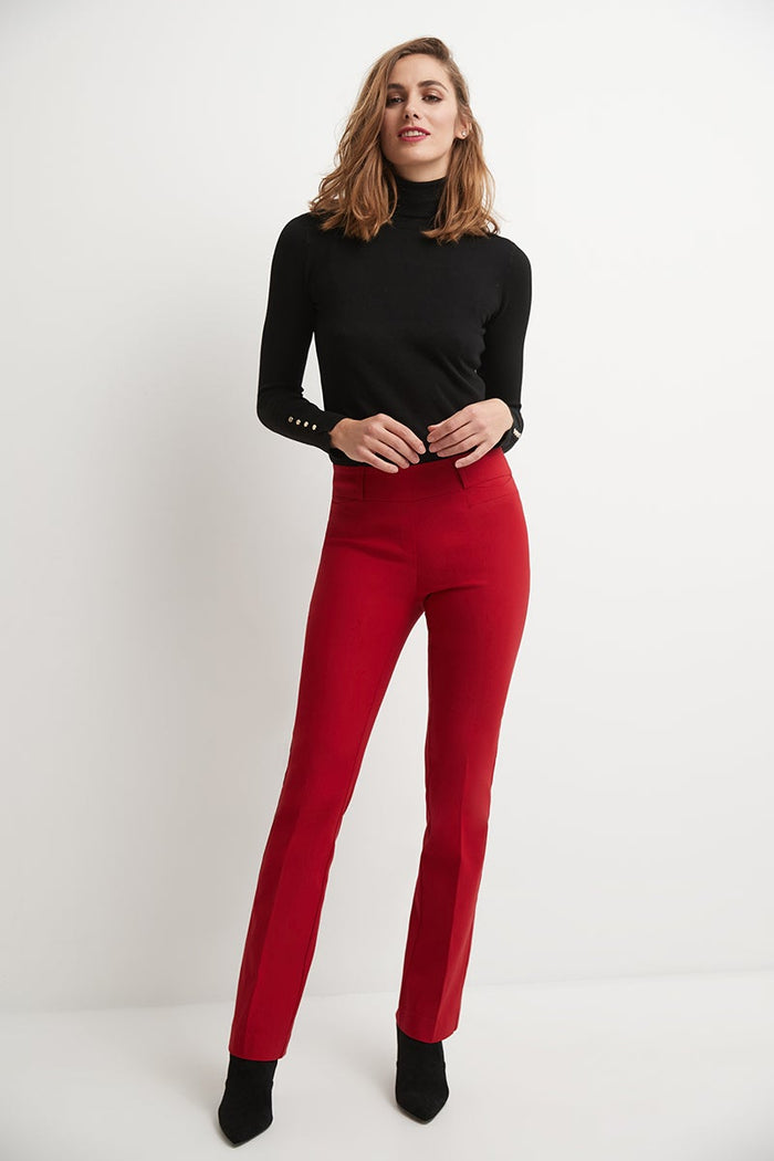 Rekucci Barely Bootcut Pants With Fake Pockets Red