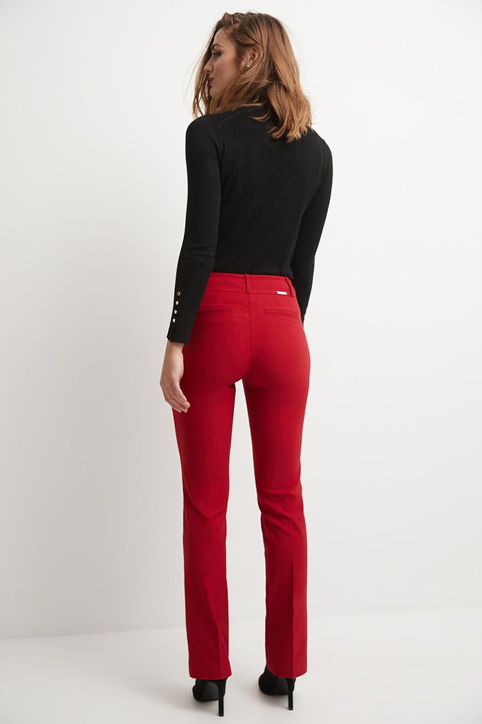 Rekucci Barely Bootcut Pants With Fake Pockets Red