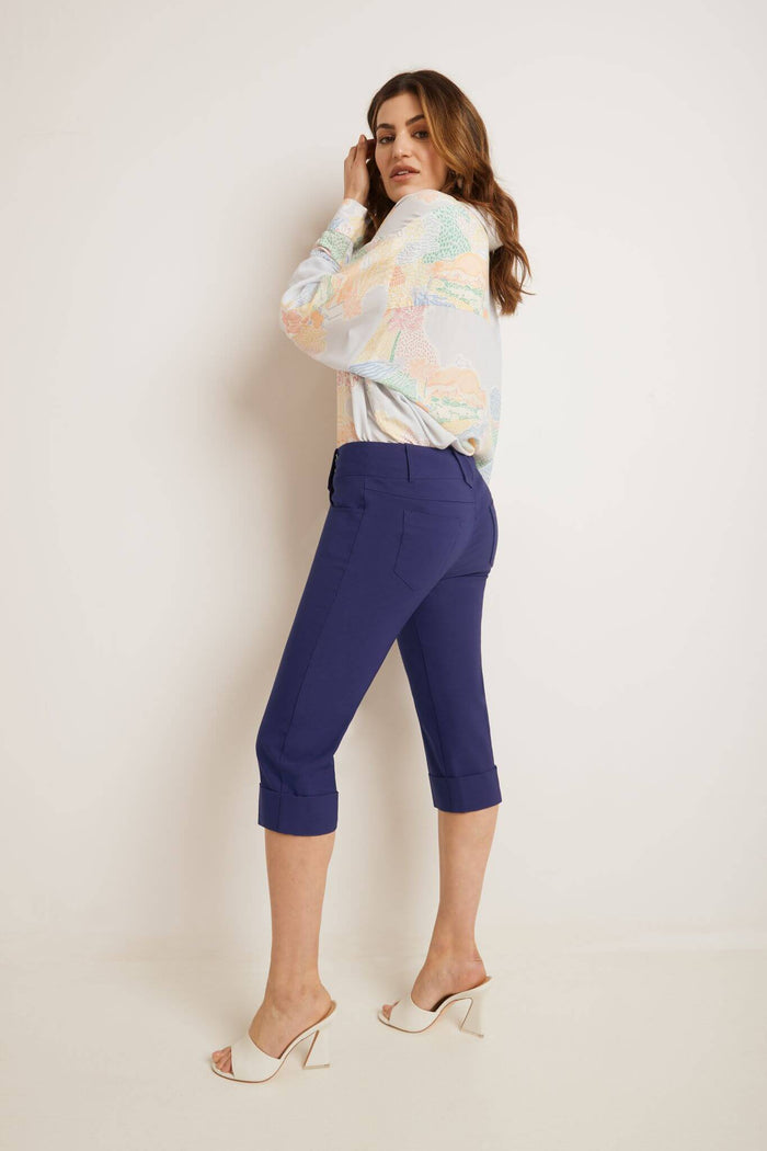 Rekucci Chic Capri With Classic Cuffed Hem