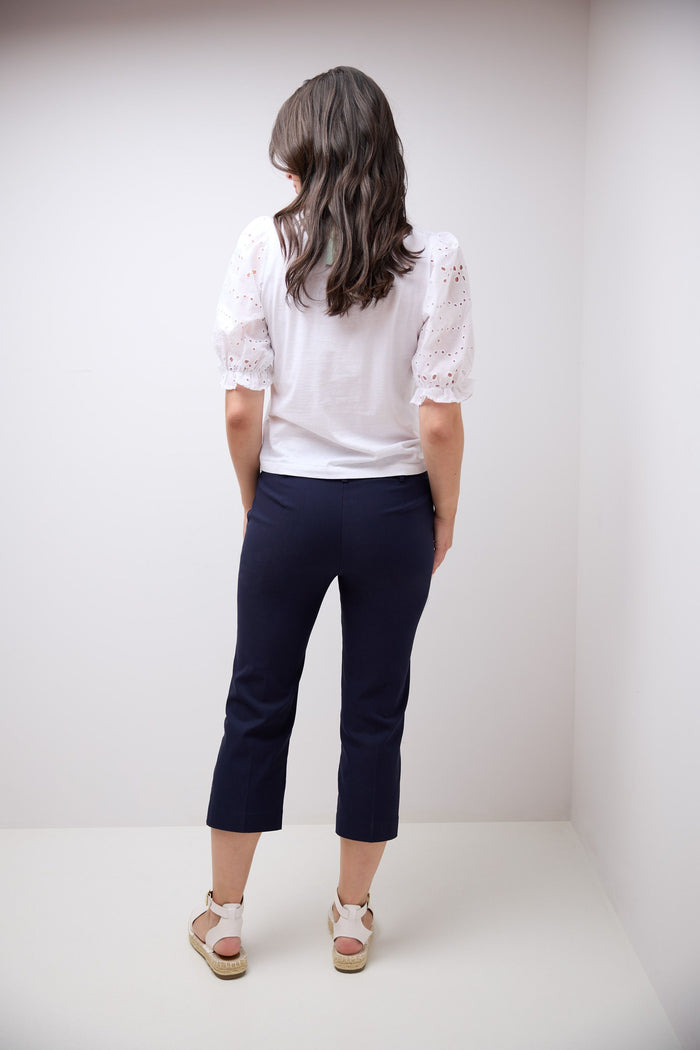 Rekucci Rekucci EcoCosy Classic Chic Cropped Capri Pant Navy