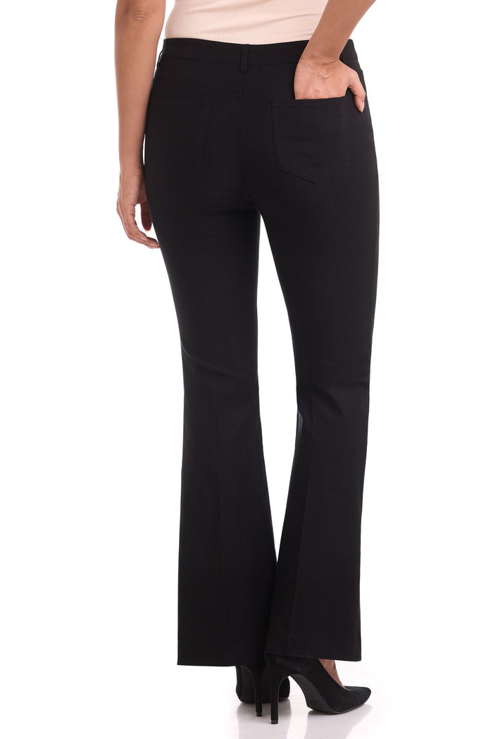 Rekucci Rekucci EcoCosy Comfort Pull-On 5 Pocket Pant W/ Flare Leg Black