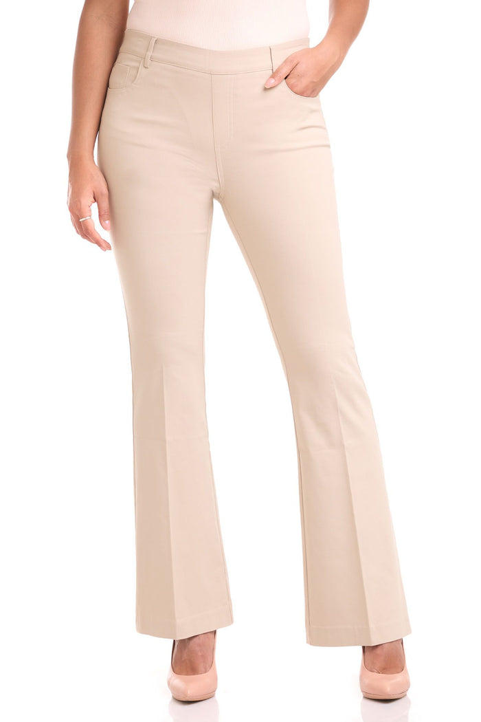 rekucci Rekucci EcoCosy Comfort Pull-On 5 Pocket Pant w/ Flare Leg sand