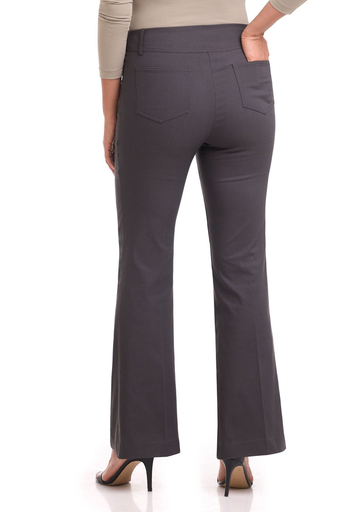 Rekucci Rekucci EcoCosy Comfort Pull-On Flared Leg Pant Dark-grey
