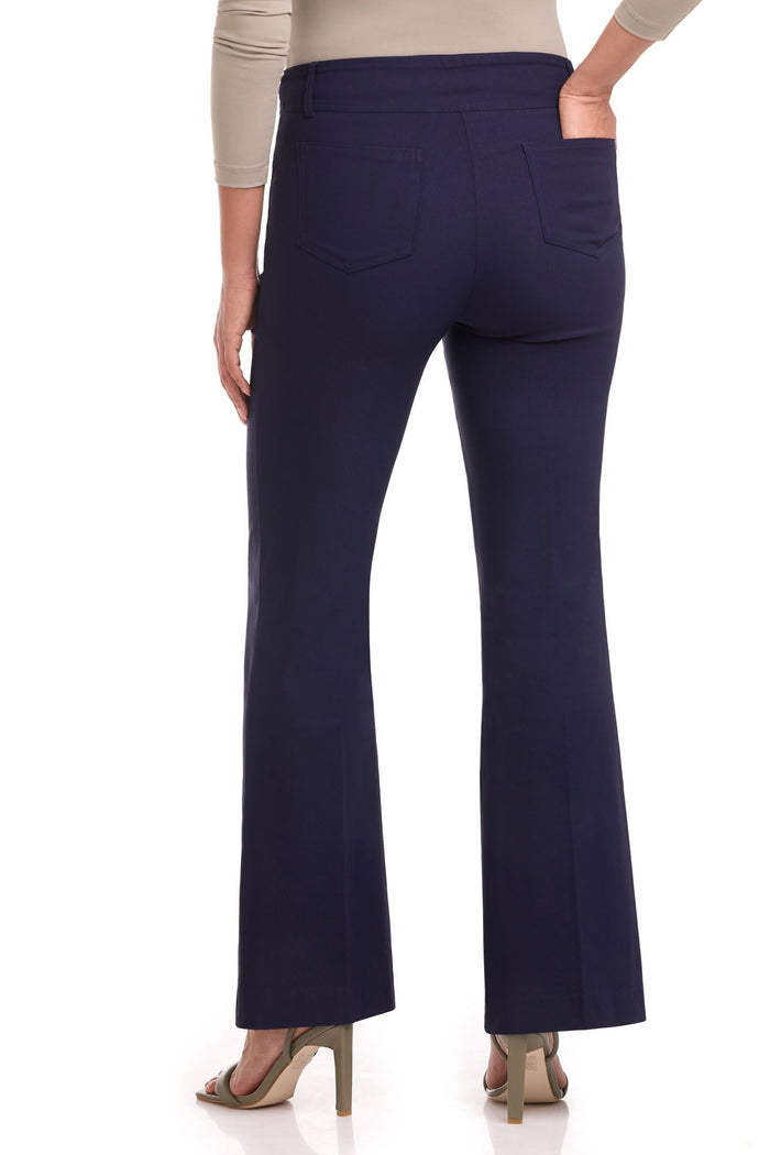 Rekucci Rekucci EcoCosy Comfort Pull-On Flared Leg Pant Navy