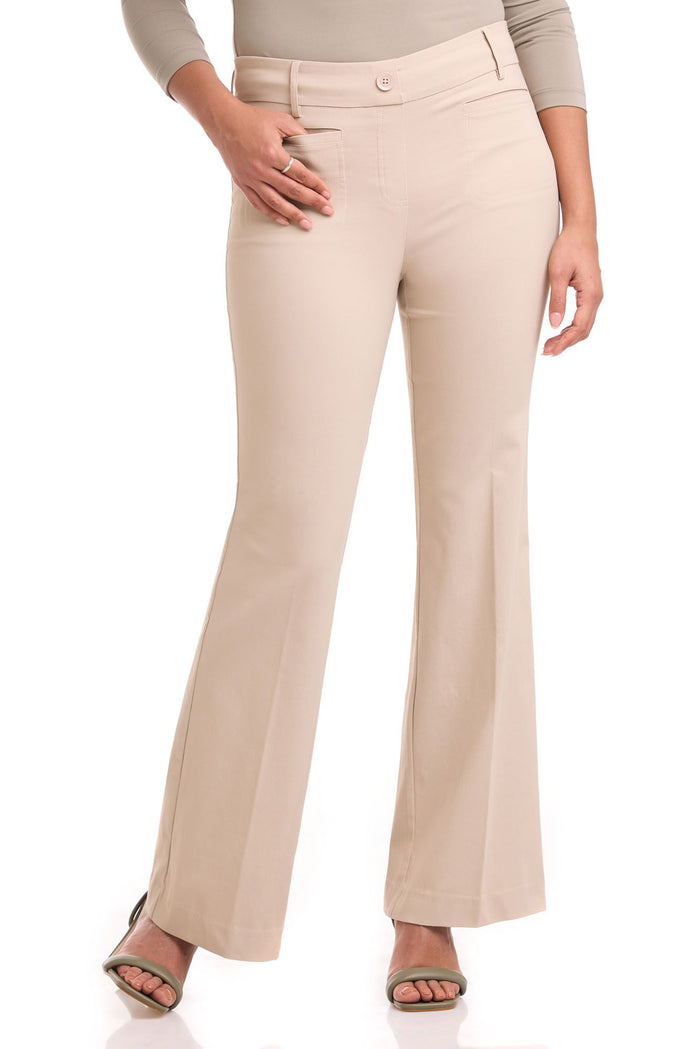 Rekucci Rekucci EcoCosy Comfort Pull-On Flared Leg Pant Sand