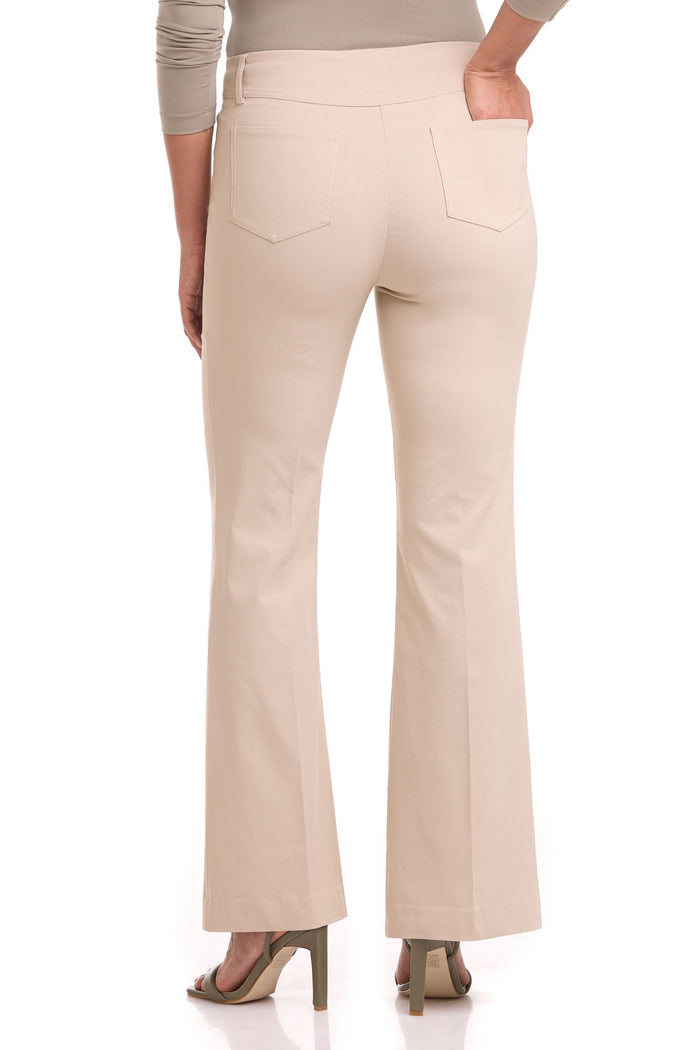 Rekucci Rekucci EcoCosy Comfort Pull-On Flared Leg Pant Sand