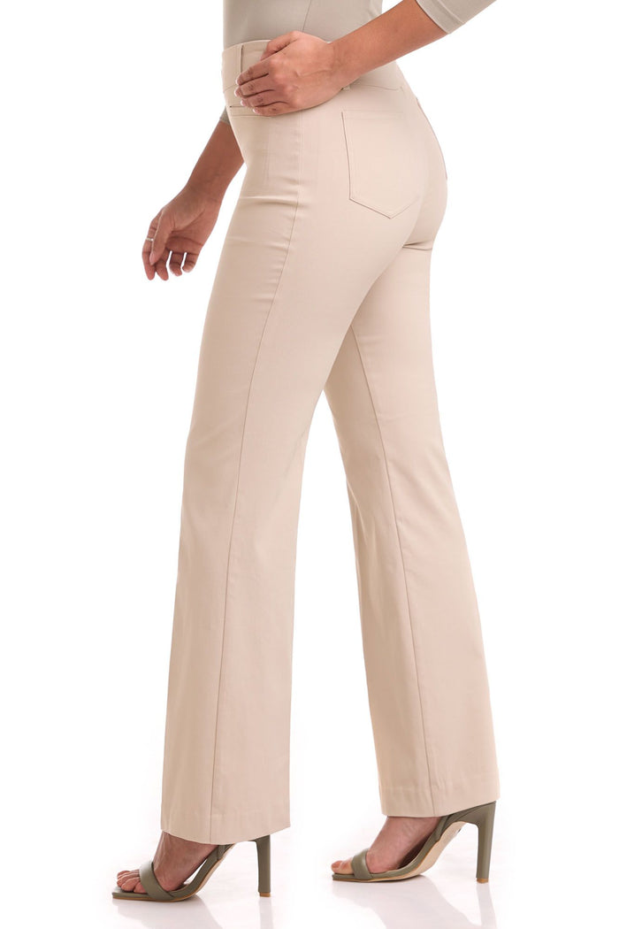 rekucci Rekucci EcoCosy Comfort Pull-On Flared Leg Pant sand