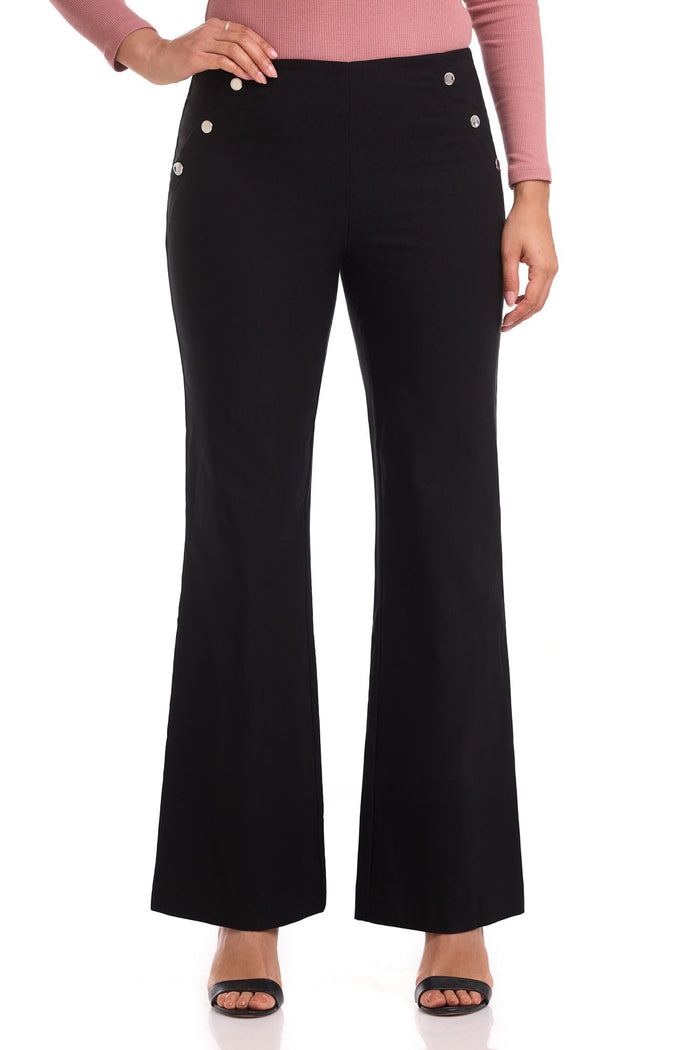 Rekucci Rekucci EcoCosy Comfort Wide Leg Pull-On Pant Black