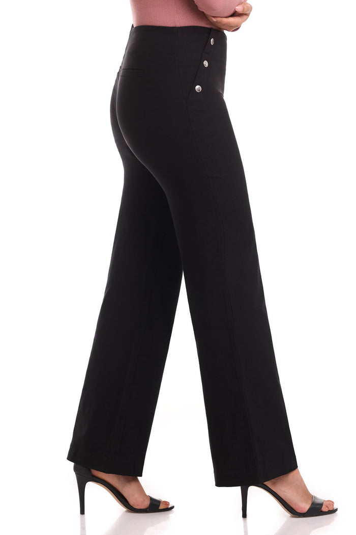 rekucci Rekucci EcoCosy Comfort Wide Leg Pull-On Pant black